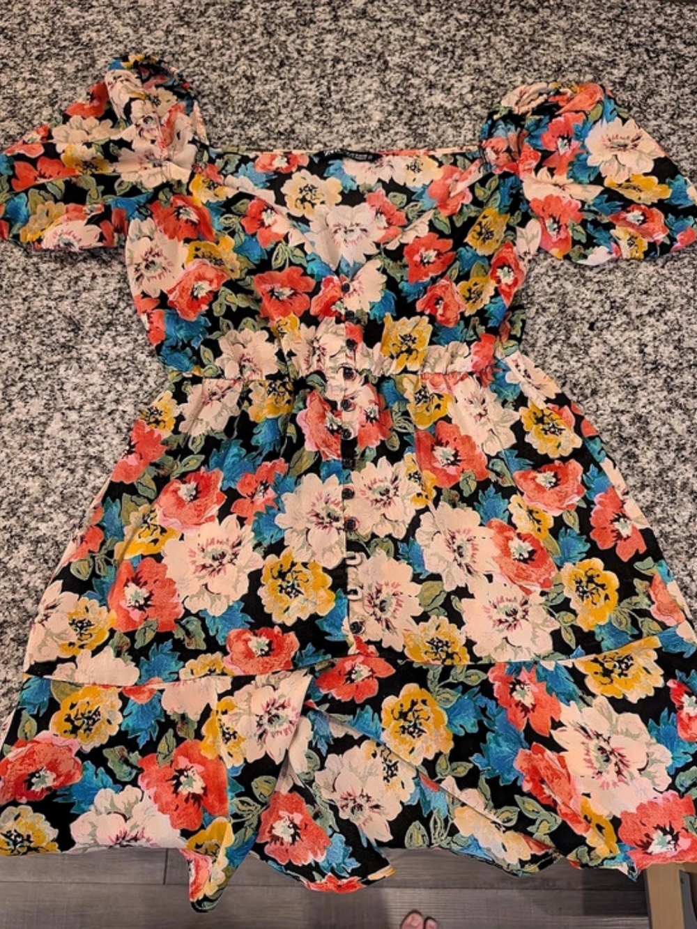 Zara Floral Midi Dress Size Medium